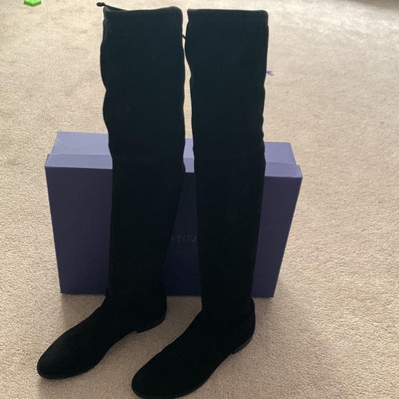 Stuart Weitzman Lowland Suede Thigh-High Boots - Picture 5 of 10